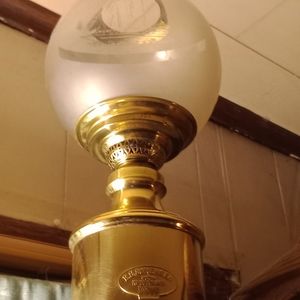 E.S. Sorensen Kobenhavn Denmark #6949 Oil Lamp w/wall mount also frosted glass